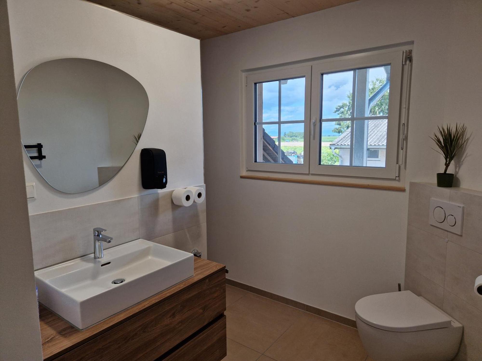 Apartment Fewo1 Neuwertige, Grosse 110qm Ueber Zwei Etagen Mit Balkon Im Aussenbereich Riegel